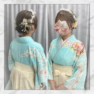 ミディアム ヘアアレンジ ヘアセット/着付け 𓇼 松本 夏美𓇼のヘアスタイル