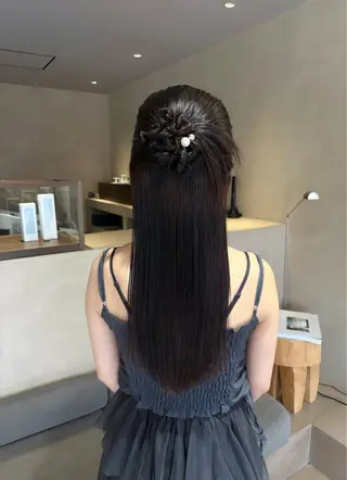 ヘアアレンジ ボブ/ヘアセット 結婚式卒業式アレンジのヘアスタイル