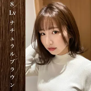 ミディアム カラー wakana / くびれカットのヘアスタイル