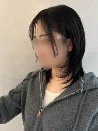 ミディアム 韓国タッセルカット レイヤーカットのヘアスタイル