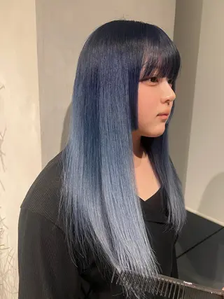 ロング 渋谷ハイトーン/ デザインカラー阿部のヘアスタイル