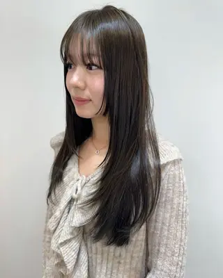 セミロング カラー 似合わせhair /モガミユナ🎀のヘアスタイル