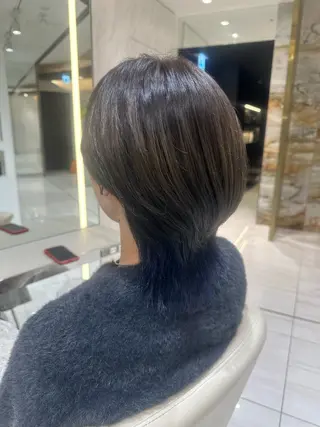 ショート パーマ 艶カラー/暖色 /縮毛/メンズヘアのヘアスタイル