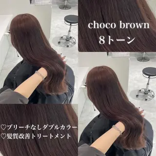 カラー 🤍ブリーチなし ブラウンhimi🤍のヘアスタイル