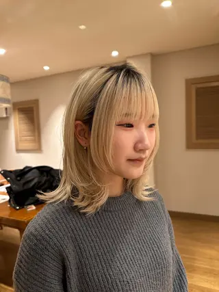 ミディアム 津田 幹太のヘアスタイル