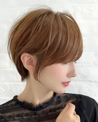ショート ショートヘア くすみカラー、大場猛のヘアスタイル