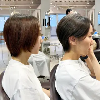 ショート 縮毛矯正/ショート/ レイヤー/畑中正敏のヘアスタイル