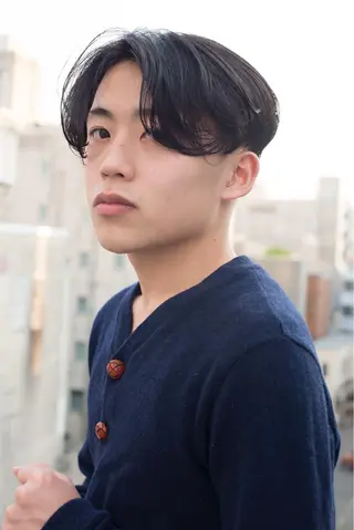ミディアム メンズ 千葉 慎也のヘアスタイル