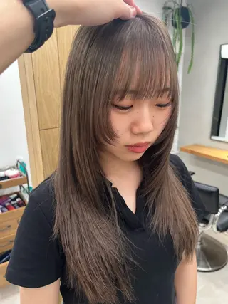 ミディアム カラー 赤み消しカラー/ ナチュラル/トモキのヘアスタイル