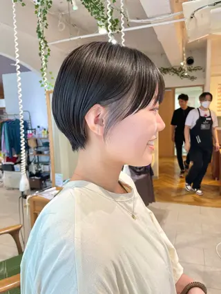 ショート カラー くがれいじ 梅田/ショート/ボブのヘアスタイル