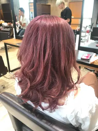 ミディアム カラー パーマ ヘアアレンジ メンズ キッズ ネイル マツエク・マツパ EnBlesS西宮 マンツーマン神道有基のヘアスタイル