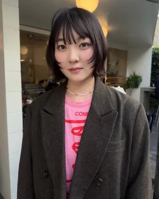 ショート カラー ボブ/似合わせ レイヤーcocomoのヘアスタイル