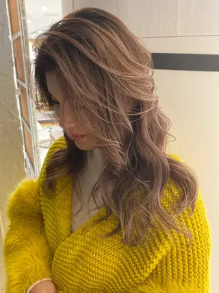 セミロング カラー welring hair salonのヘアスタイル