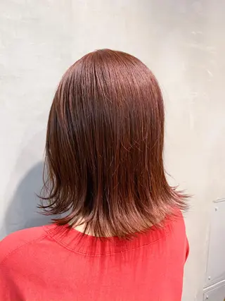 ミディアム カラー ヘアアレンジ ミニボブ/ブリーチ 🌈MISATOのヘアスタイル