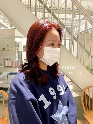 セミロング カラー 峯崎 葵のヘアスタイル