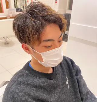 パーマ キッズ ウルフカット ハッシュカット/七海のヘアスタイル