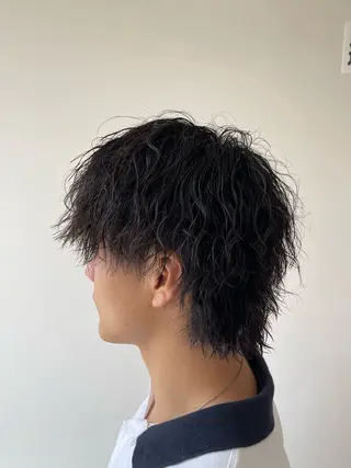 パーマ メンズ 吉田 剛のヘアスタイル