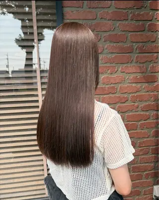 ロング カラー 安部 美里のヘアスタイル