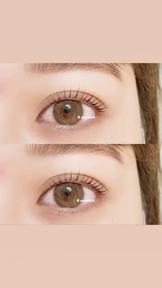 セミロング カラー パーマ ヘアアレンジ メンズ キッズ ネイル マツエク・マツパ アイブロウ 𝑹 eyelashのマツエク・マツパデザイン