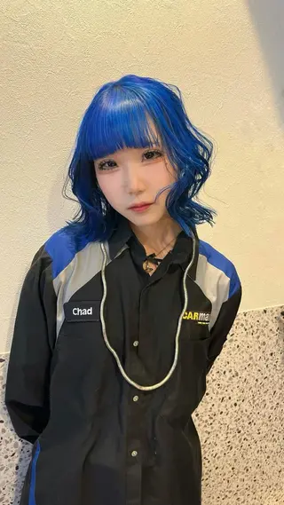 セミロング カラー 💖艶ハイトーン髪質 改善💖ケンシンのヘアスタイル