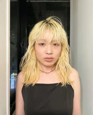 ミディアム デザインカラー★★★ Haco+shihoのヘアスタイル