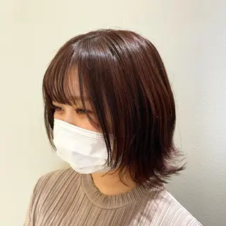 ミディアム カラー 銀座／柔らかベージュ ／骨格診断／三井遥叶のヘアスタイル