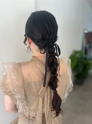 ヘアアレンジ 💞ガーリー/艶カラ 金沢駅 yui 🪄のヘアスタイル