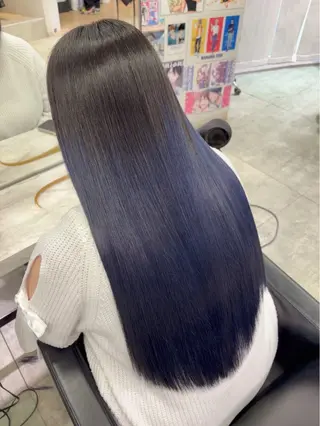 セミロング 💖推しカラー💖 オタク美容師✂ゆづきのヘアスタイル