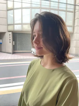 ミディアム Canon/ インナーカラー/小倉のヘアスタイル