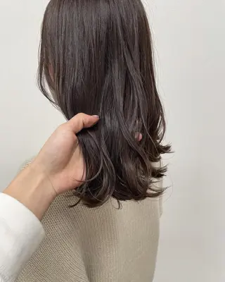 セミロング カラー ヘアアレンジ 酸性縮毛矯正🧴韓国 レイヤー/髪質改善のヘアスタイル