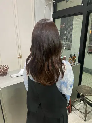 ロング 髪質改善×ブリーチ 無しWカラー🫧天神のヘアスタイル