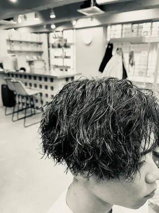 ショート パーマ メンズ 池袋メンズパーマ フェード純平のヘアスタイル