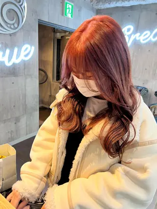 ロング カラー パーマ ヘアアレンジ メンズ キッズ ネイル マツエク・マツパ アイブロウ 韓国/顔周り/透明感 /レイヤー/ひなたのヘアスタイル
