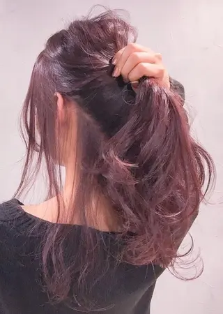 セミロング カラー 土谷 敦郎のヘアスタイル