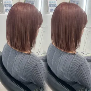 ミディアム カラー パーマ 表参道/ハイライト バレイヤージュのヘアスタイル