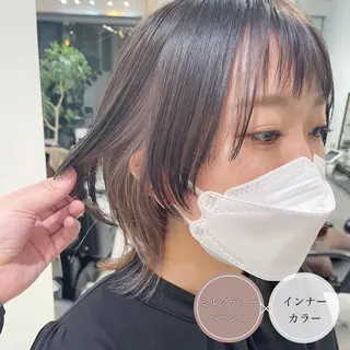ショート カラー アンブレラカラー💫 フェイスフレーミングのヘアスタイル