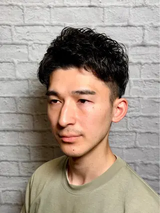 ショート パーマ ヘアアレンジ メンズ キッズ メンズカット/パーマ 山崎航平💈のヘアスタイル