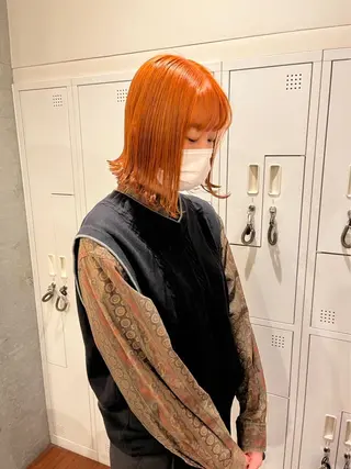 ショート 💛ブリーチカラー /ブリーチ縮毛💛のヘアスタイル