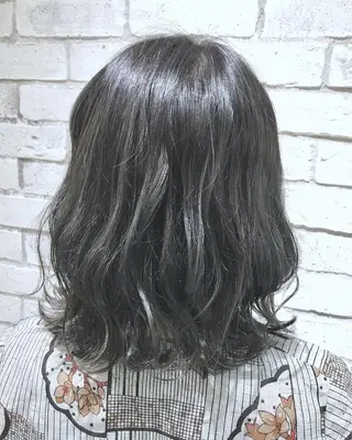 ミディアム カラー パーマ ヘアアレンジ 縮毛矯正/美髪 髪質改善/石田幸輔のヘアスタイル