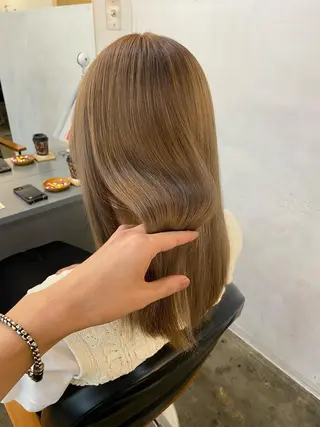 セミロング カラー ✂韓国レイヤー 🦋みやび🪽のヘアスタイル