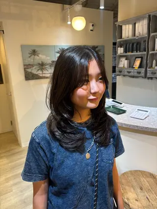 ミディアム 中田 渚のヘアスタイル