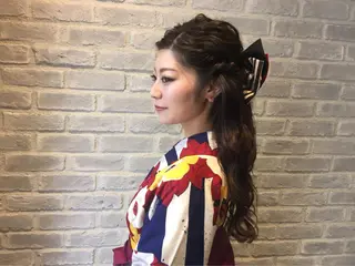 セミロング ヘアアレンジ アイサロン併設美容室 RAD noelのマツエク・マツパデザイン
