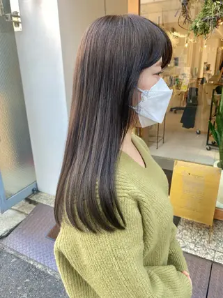 ロング カラー 安永 涼のヘアスタイル