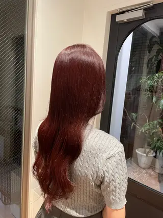 ロング カラー パーマ ヒナ/酸性ストレート ・艶カラー🌿のヘアスタイル