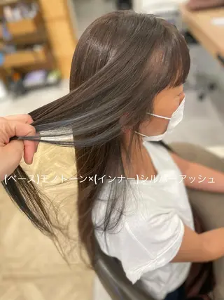 ロング カラー やまこし 美裕樹のヘアスタイル