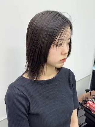 セミロング 韓国ヘア🇰🇷 スズキのヘアスタイル
