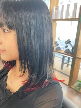 ミディアム カラー 限界オタク美容師 💜Natsuki☁のヘアスタイル