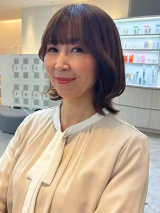 ミディアム 札幌美容室♡西塔 瑠音🎀のヘアスタイル
