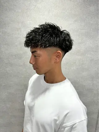 パーマ メンズ 💈フェザーパーマ 須賀俊介💈のヘアスタイル