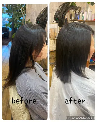 ミディアム ひばり美容室カット 石井　里佳のヘアスタイル